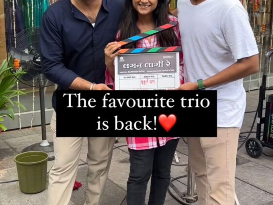 The cast of Lagan Lagi Re: Malhar Thakar, Aarohi Patel, Tatsat Munshi